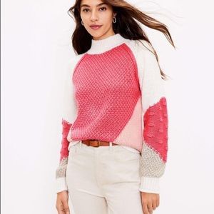 NWT Loft Colorblock Sweater